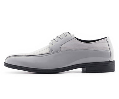 Viotti American Brand 179 Grey Men’S Patent Leather Derby Shoes Oxfords by Viotti – Don't Panic Shoes