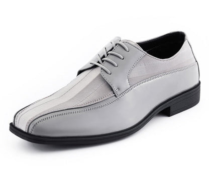 Viotti American Brand 179 Grey Men’S Patent Leather Derby Shoes Oxfords by Viotti – Don't Panic Shoes