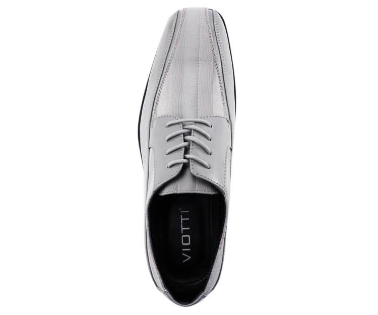 Viotti American Brand 179 Grey Men’S Patent Leather Derby Shoes Oxfords by Viotti – Don't Panic Shoes