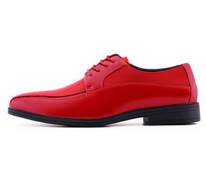 Viotti Crimson Elegance Men's Patent Leather Dress Shoes Oxfords by Viotti – Don't Panic Shoes