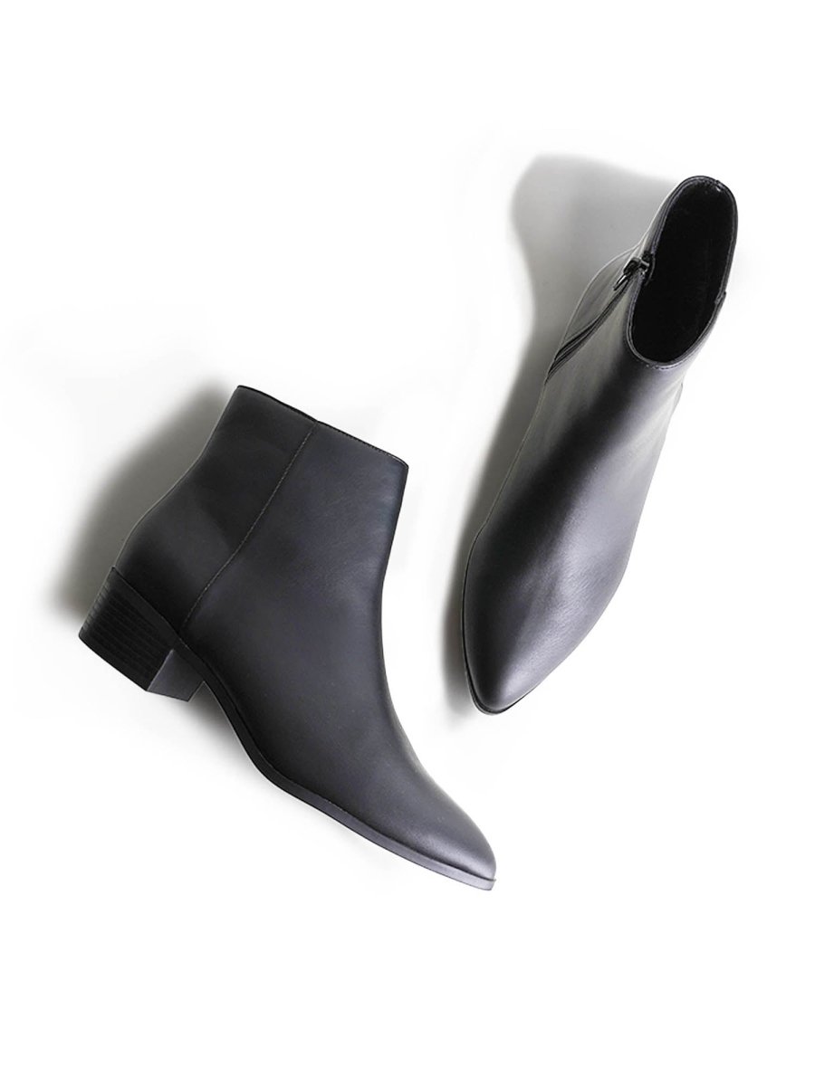 Viper | Black Booties by J.Adams – Don't Panic Shoes
