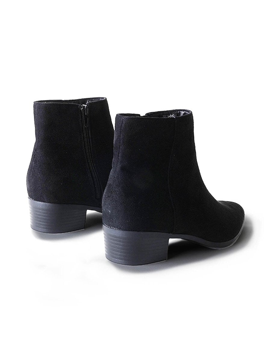 Viper | Black Suede Booties by J.Adams – Don't Panic Shoes