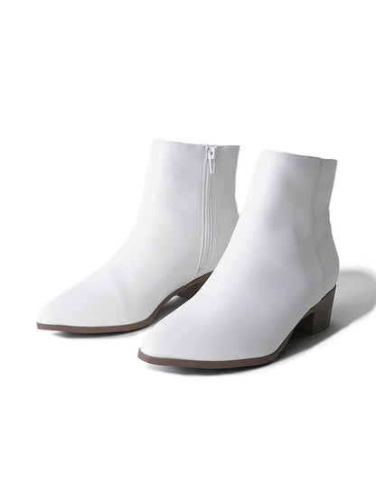 Viper | White Booties by J.Adams – Don't Panic Shoes