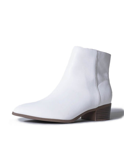 Viper | White Booties by J.Adams – Don't Panic Shoes