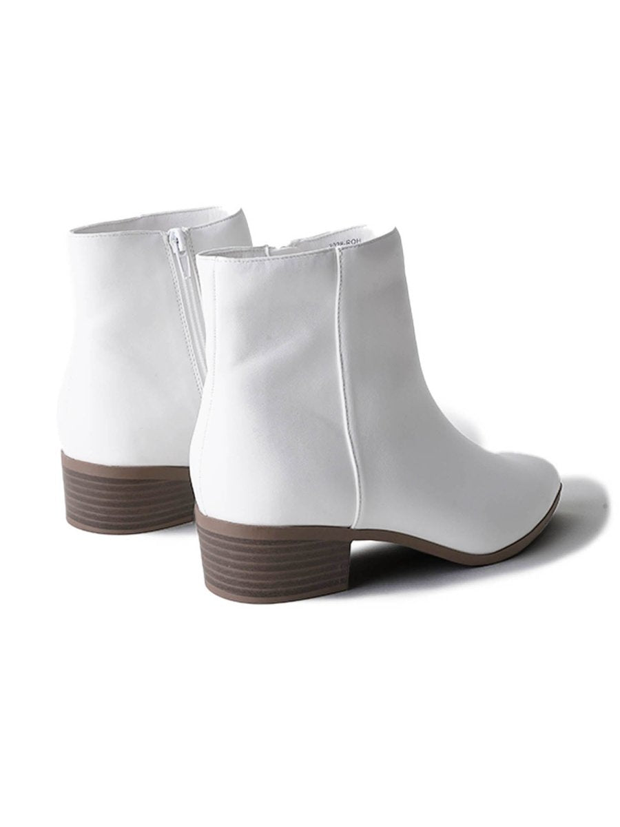 Viper | White Booties by J.Adams – Don't Panic Shoes