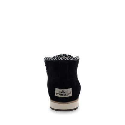 Walla Walla Women’S Black Suede Vegan Fur Lined Boot Staheekum Women's Slippers by Staheekum Women's – Don't Panic Shoes