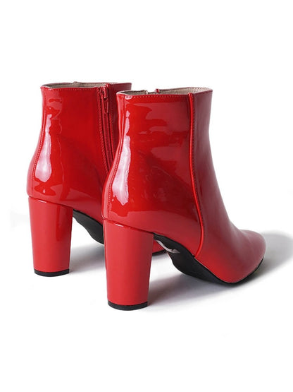 Wallice | Red Patent Boots by J.Adams – Don't Panic Shoes