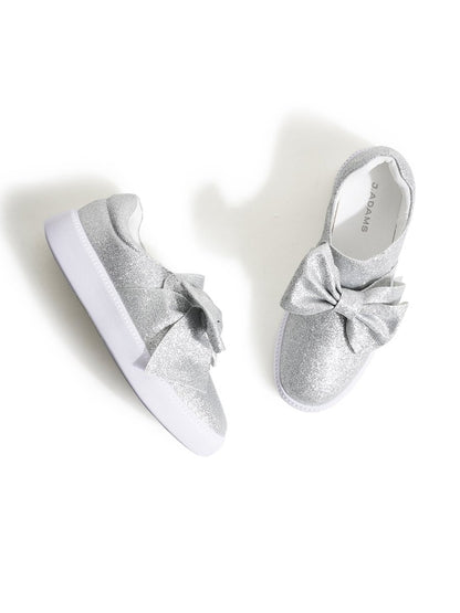 Wally | Silver Fine Glitter Sneakers by J.Adams – Don't Panic Shoes