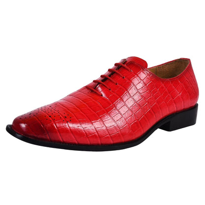 Walter Small Croco Leather Lace Up Oxford Dress Shoes Shoes by Libertyzeno – Don't Panic Shoes