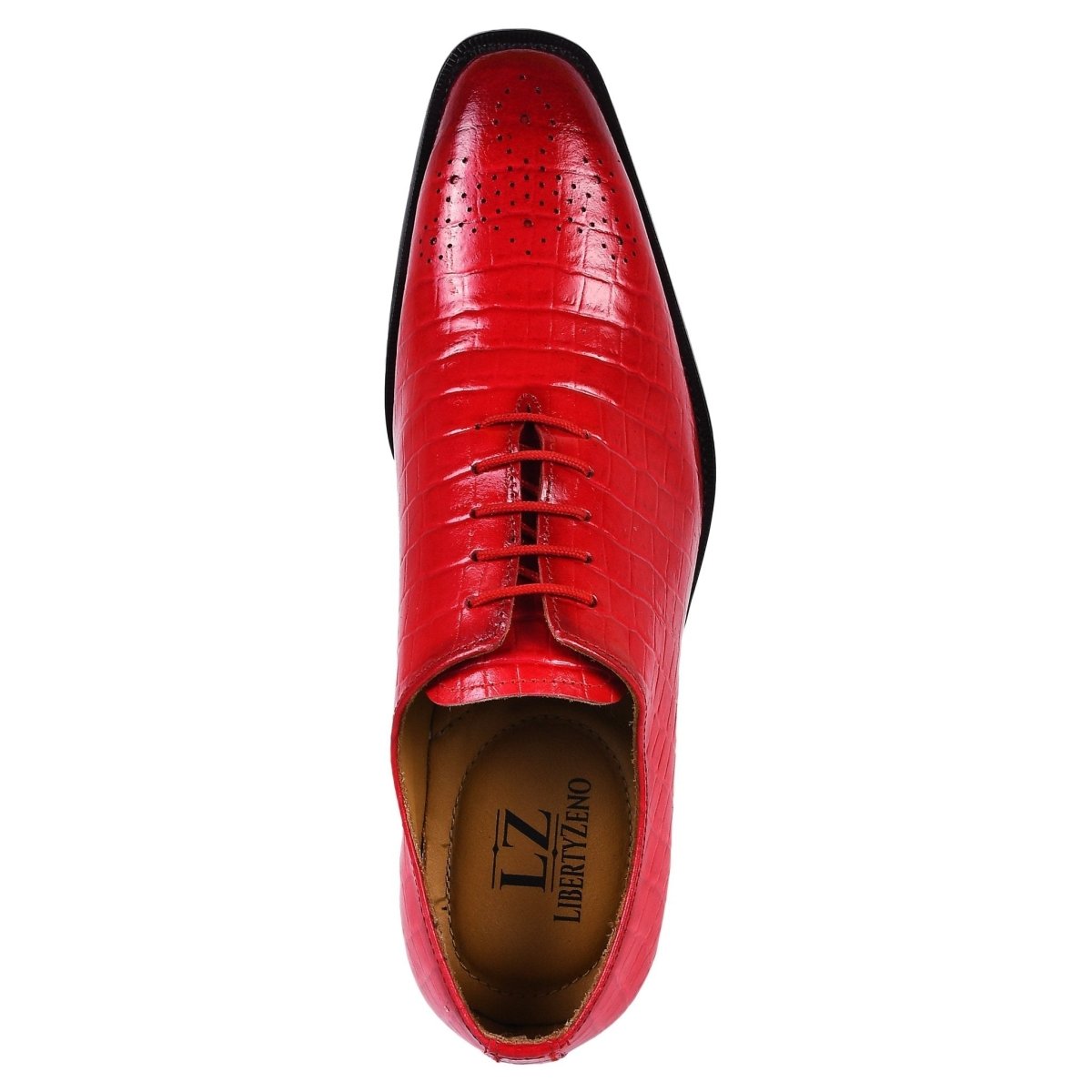 Walter Small Croco Leather Lace Up Oxford Dress Shoes Shoes by Libertyzeno – Don't Panic Shoes