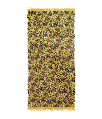 Warhol Inspired Mustard Yellow Bamboo Fiber Art Print 71 Bamboo Scarves by Mar Soreli – Don't Panic Shoes