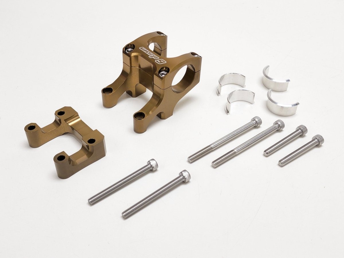 Warp 9 Transformer Direct Bar Mount Stem Aluminum 7075T6 Handlebar Mounts by Howling Moto – Don't Panic Shoes