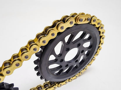 Warp 9 Warp Drive 420 Chain Drive Kit Surron Light Bee Metal Chain and Sprocket Kit by Howling Moto – Don't Panic Shoes