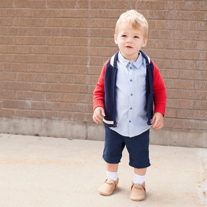 Weathered Brown City Baby Shoe City Mocc by Freshly Picked – Don't Panic Shoes