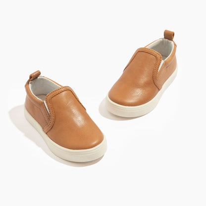 Weathered Brown Classic Slip - On Ii Sneaker Kids - Slip - On Sneaker by Freshly Picked – Don't Panic Shoes