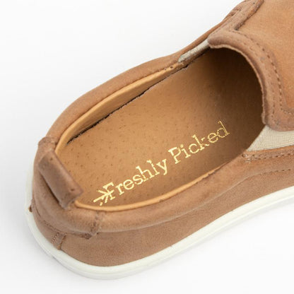 Weathered Brown Slip - On Sneaker Kids - Slip - On Sneaker by Freshly Picked – Don't Panic Shoes