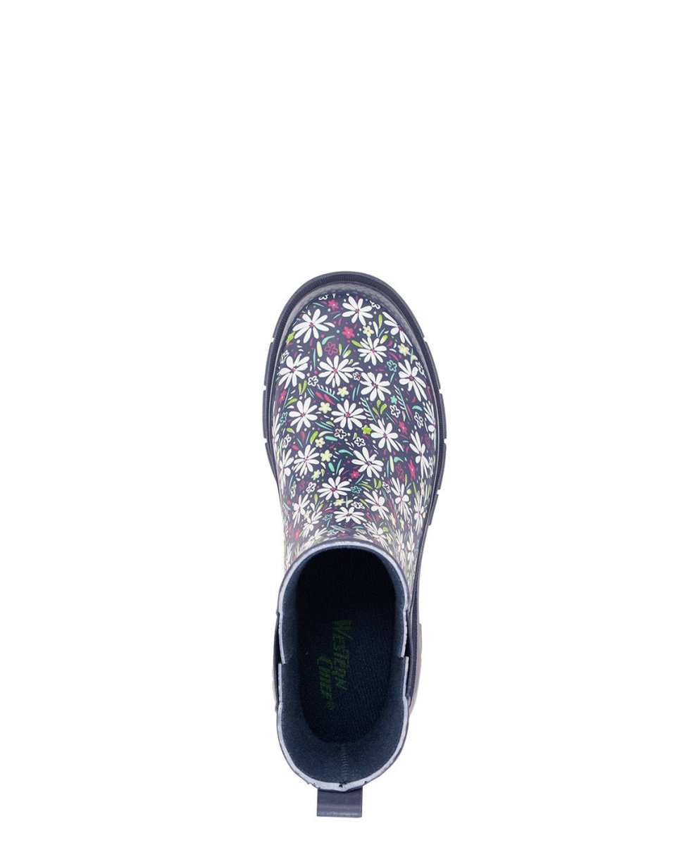 WeStern Chief Daisy Chelsea Women’s Navy Rubber Rain Boot Rain Boots by Western Chief Women's Sale – Don't Panic Shoes