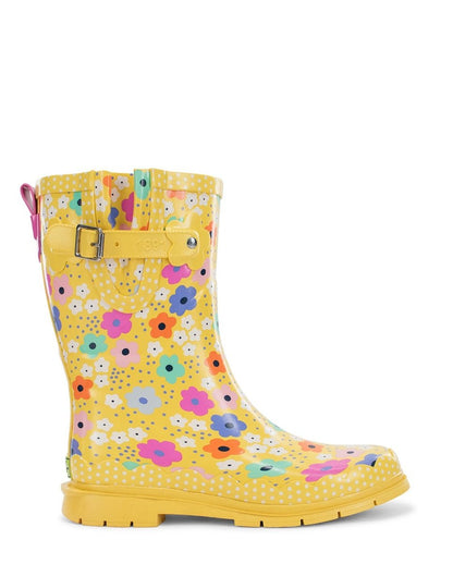 WeStern Chief Daisy Delight Women’s Yellow Rubber Mid Boot Rain Boots by Western Chief Women's – Don't Panic Shoes