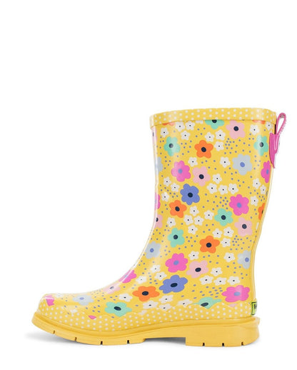 WeStern Chief Daisy Delight Women’s Yellow Rubber Mid Boot Rain Boots by Western Chief Women's – Don't Panic Shoes