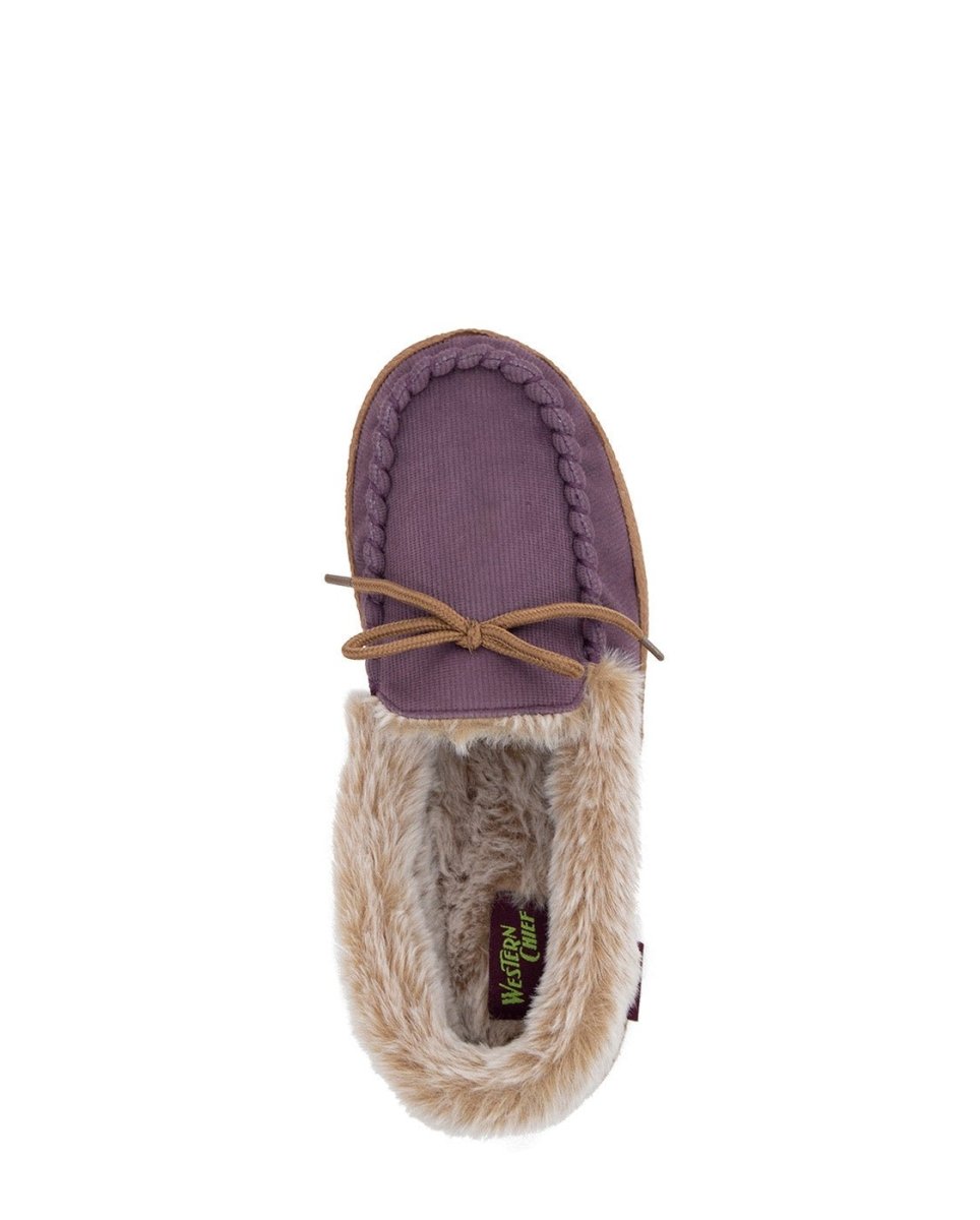 WeStern Chief Elaine Slipper Women’s Polyester Purple Vegan Slippers by Western Chief Women's – Don't Panic Shoes