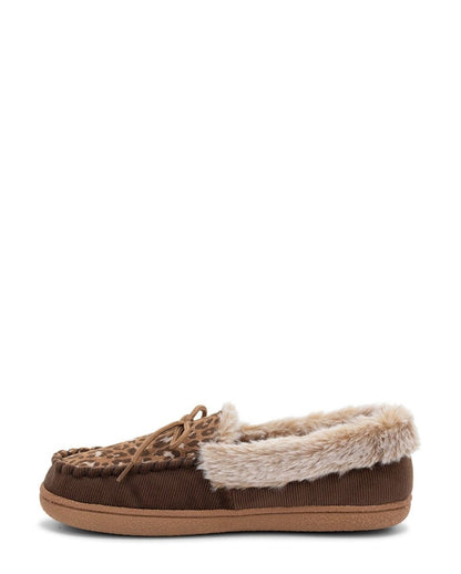 WeStern Chief Elaine Women’s Polyester Vegan Fur Brown Slippers by Western Chief Women's – Don't Panic Shoes