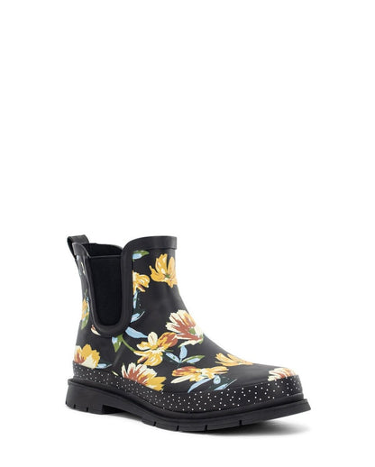 WeStern Chief Floral Chelsea Rain Boot Women’s Black Rubber Rain Boots by Western Chief Women's – Don't Panic Shoes