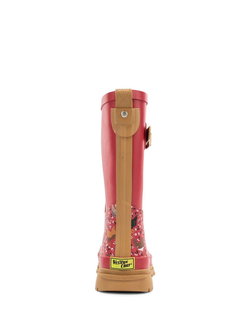 WeStern Chief Golden Gals Mid Women’s Red Rubber Boot Rain Boots by Western Chief Women's – Don't Panic Shoes