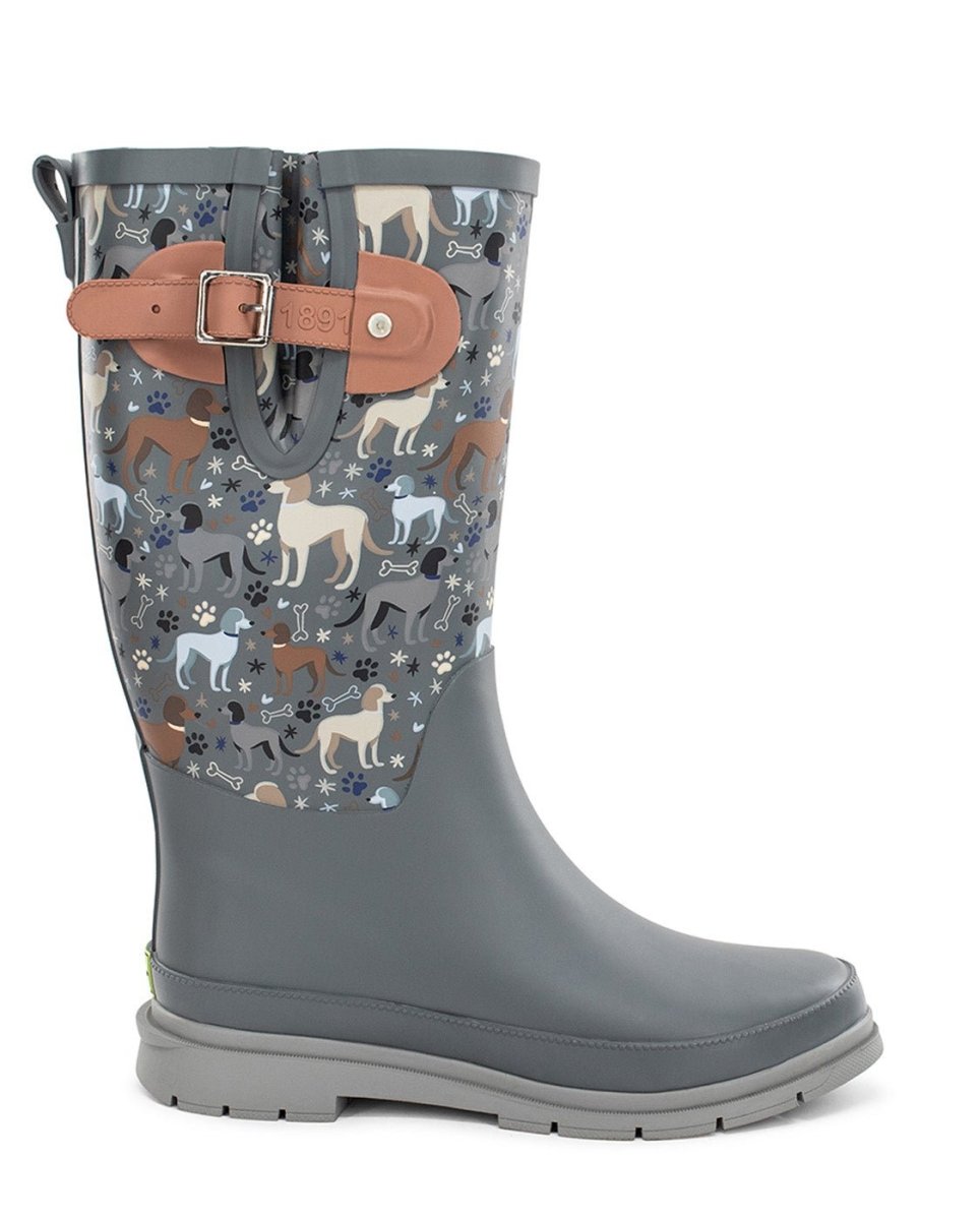 WeStern Chief Puppy Love Women’s Rubber Vegan Fur Gray Rain Boots by Western Chief Women's Sale – Don't Panic Shoes