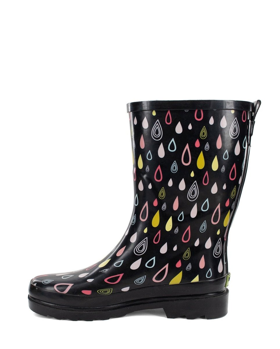 WeStern Chief Rain Drop Mid Women’s Black 21106664p Rain Boots by Western Chief Women's – Don't Panic Shoes