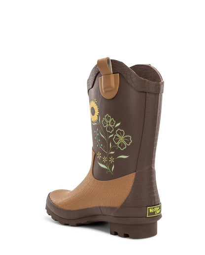 WeStern Chief Sunflower Women’s Brown Rubber Waterproof Boot Rain Boots by Western Chief Women's Sale – Don't Panic Shoes