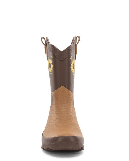 WeStern Chief Sunflower Women’s Brown Rubber Waterproof Boot Rain Boots by Western Chief Women's Sale – Don't Panic Shoes