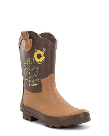 WeStern Chief Sunflower Women’s Brown Rubber Waterproof Boot Rain Boots by Western Chief Women's Sale – Don't Panic Shoes