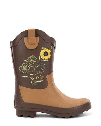 WeStern Chief Sunflower Women’s Brown Rubber Waterproof Boot Rain Boots by Western Chief Women's Sale – Don't Panic Shoes