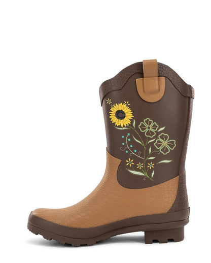 WeStern Chief Sunflower Women’s Brown Rubber Waterproof Boot Rain Boots by Western Chief Women's Sale – Don't Panic Shoes