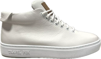 Thumbnail for Travel Fox Mid Top 30th Anniversary Men's White Nappa Leather Sneakers 915612-107