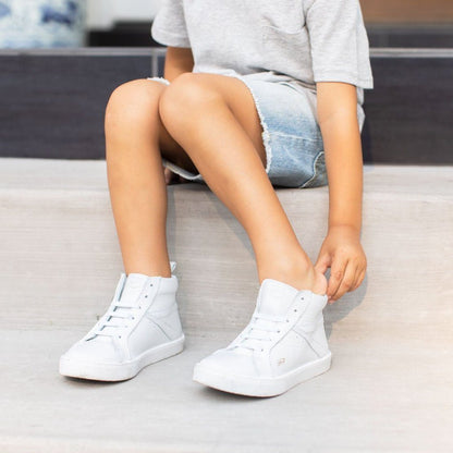 White High Top Sneaker Kids - High Top Sneaker by Freshly Picked – Don't Panic Shoes