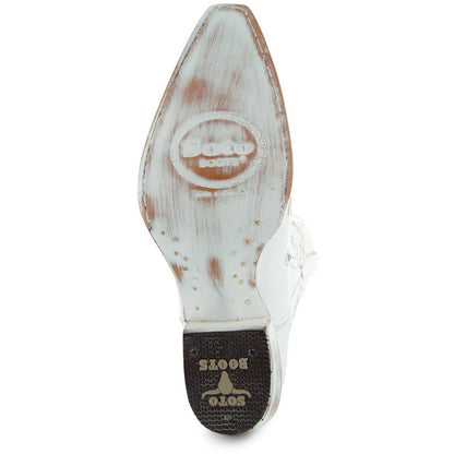 White Rhinestone Cowgirl Boots (Wedding Cowgirl Boots) Cowgirl Boots by Soto Boots – Don't Panic Shoes