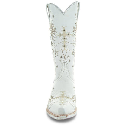 White Rhinestone Cowgirl Boots (Wedding Cowgirl Boots) Cowgirl Boots by Soto Boots – Don't Panic Shoes