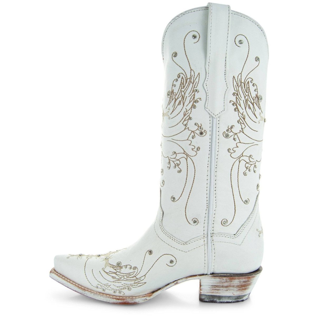 White Rhinestone Cowgirl Boots (Wedding Cowgirl Boots) Cowgirl Boots by Soto Boots – Don't Panic Shoes