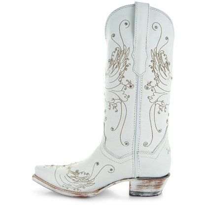 White Rhinestone Cowgirl Boots (Wedding Cowgirl Boots) Cowgirl Boots by Soto Boots – Don't Panic Shoes
