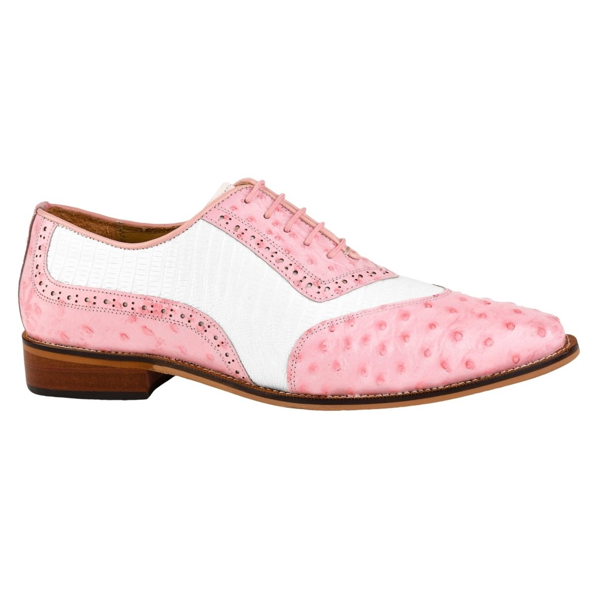 William Genuine Leather Two Tonned Lizard/Ostrich Print Oxford Shoes Shoes by Libertyzeno – Don't Panic Shoes