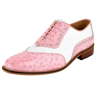 William Genuine Leather Two Tonned Lizard/Ostrich Print Oxford Shoes Shoes by Libertyzeno – Don't Panic Shoes