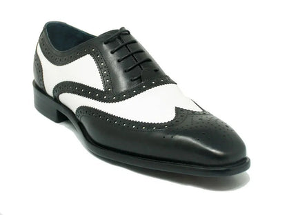 Wingtip Oxford Leather Hand Burnished Two Tone Ks509 - 25t Shoes by Carrucci Shoes – Don't Panic Shoes