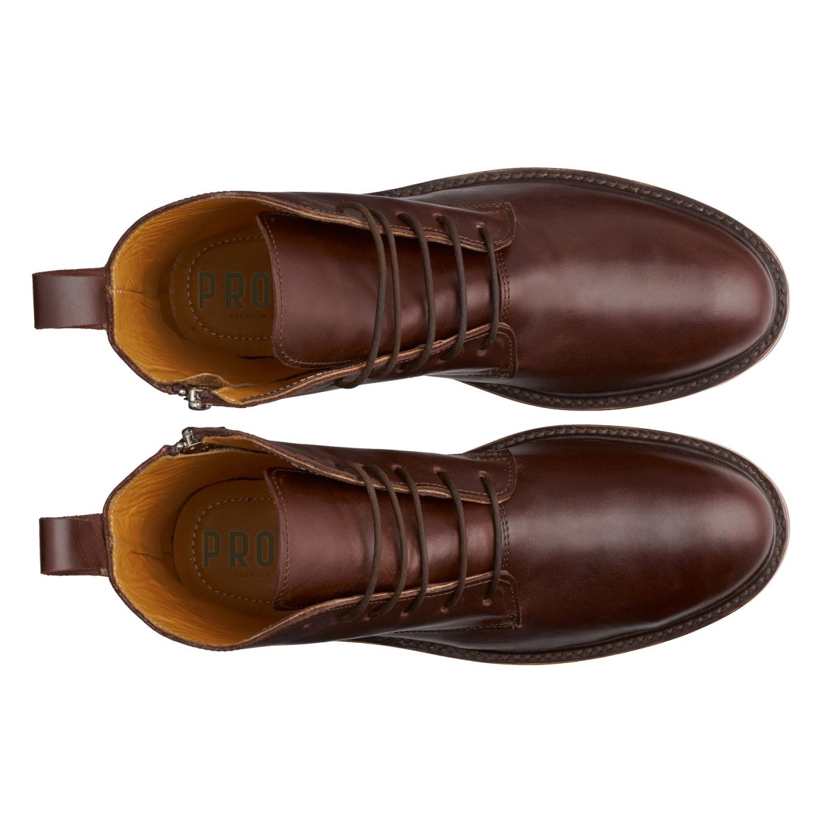 Women Steel Toe Boot Elise Brown Lace - up by Proxon Premium Workwear – Don't Panic Shoes