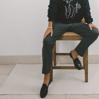 Women's Black Leather Milano Loafer Women's Footwear by Del Toro Shoes – Don't Panic Shoes