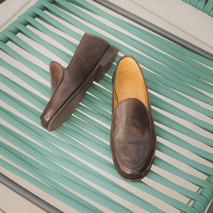 Women's Brown Leather Milano Loafer Women's Footwear by Del Toro Shoes – Don't Panic Shoes