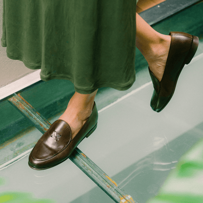 Women's Brown Leather Milano Loafer Women's Footwear by Del Toro Shoes – Don't Panic Shoes