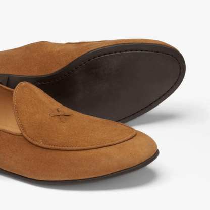 Women's Cognac Suede Milano Loafer Women's Footwear by Del Toro Shoes – Don't Panic Shoes