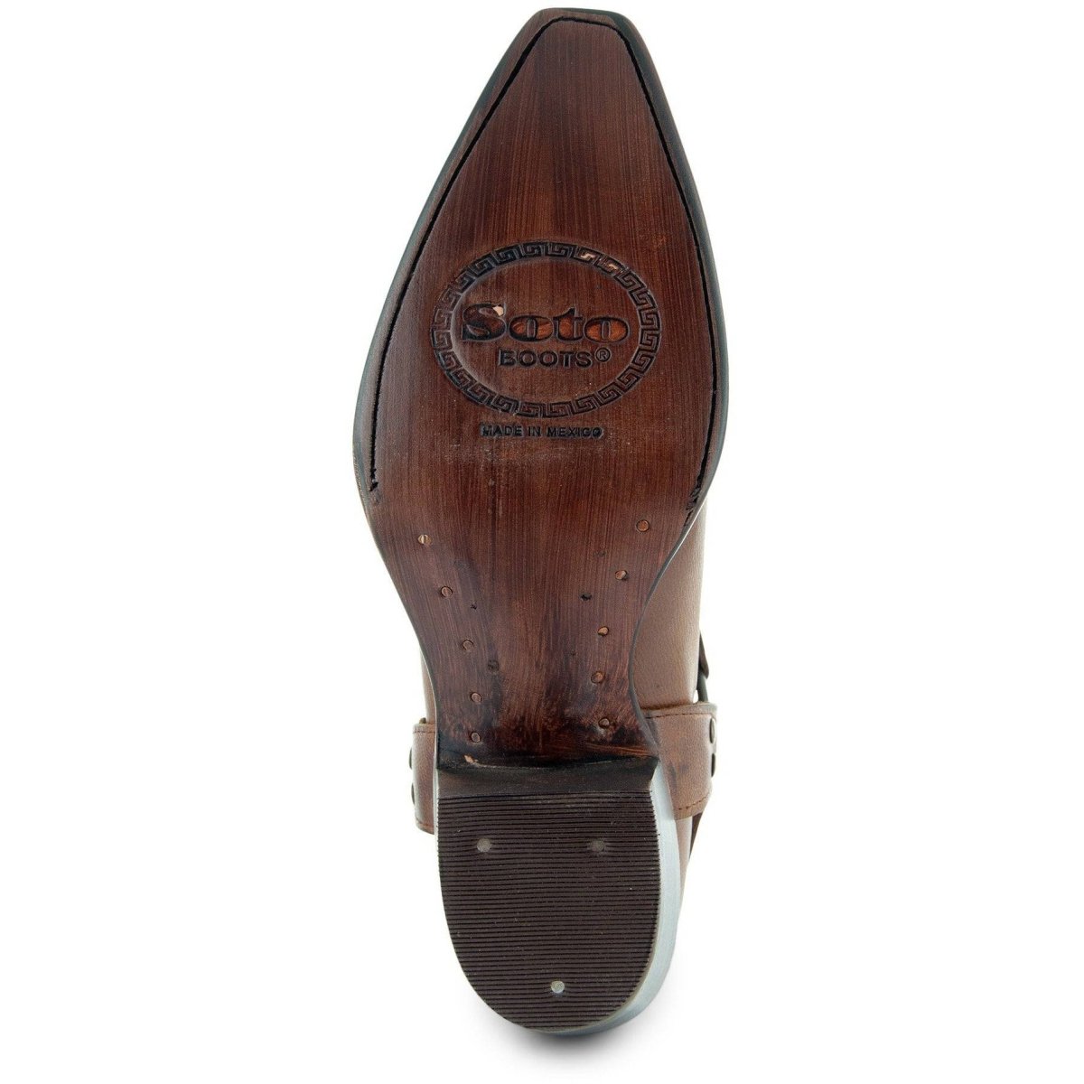 Women's Harness Boots | Brown Leather Harness Boots (M50039) Cowgirl Boots by Soto Boots – Don't Panic Shoes