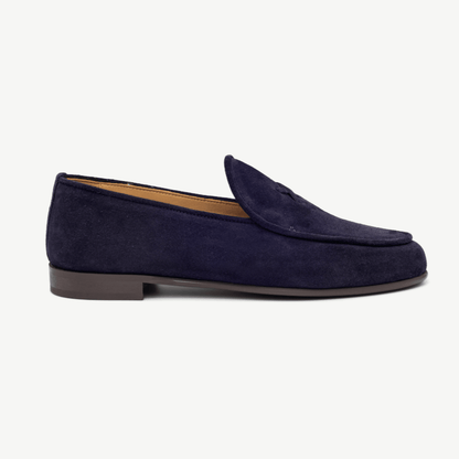 Women's Navy Suede Milano Loafer Women's Footwear by Del Toro Shoes – Don't Panic Shoes